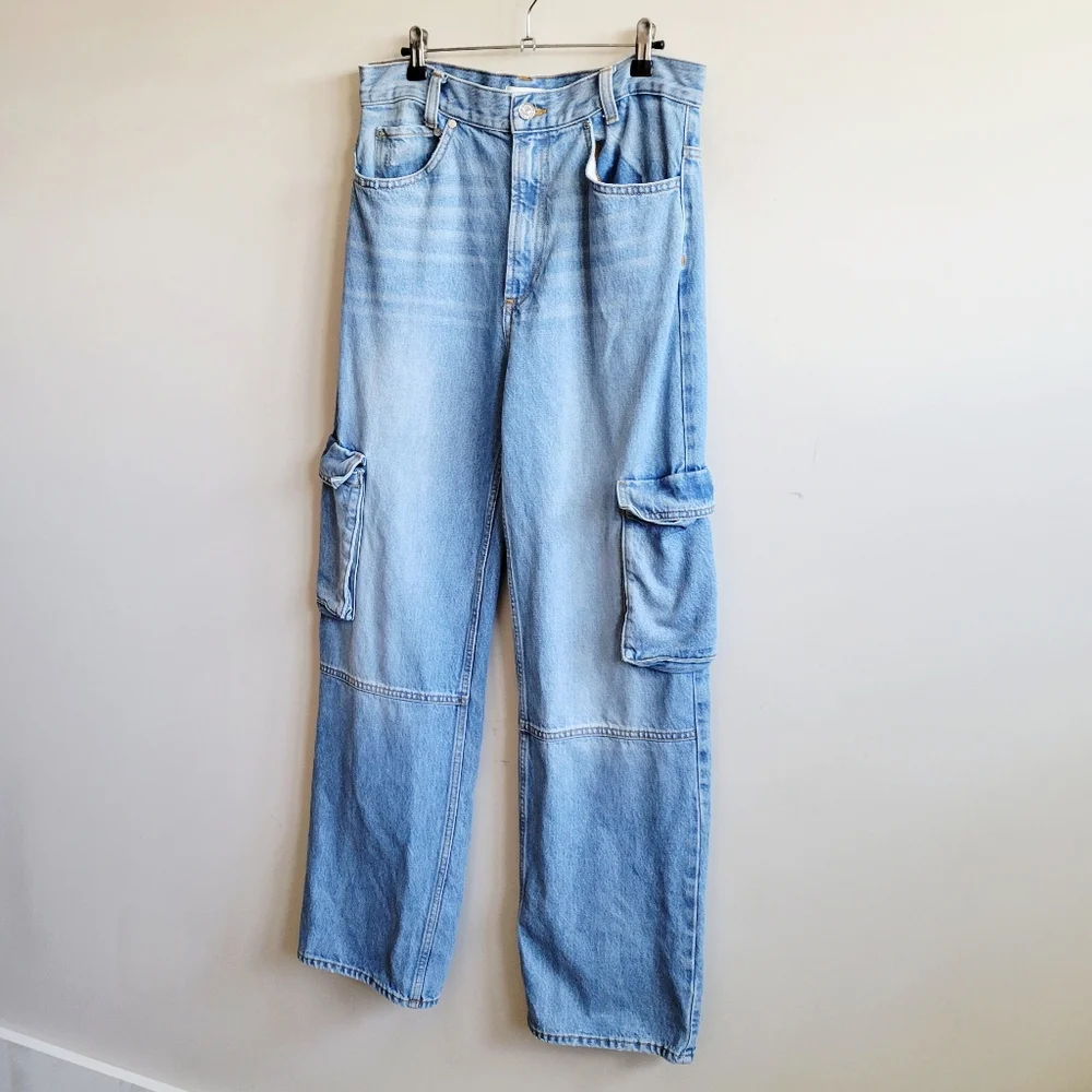 SANDRO High Rise Cookie Cargo Jeans - Picture 8 of 13